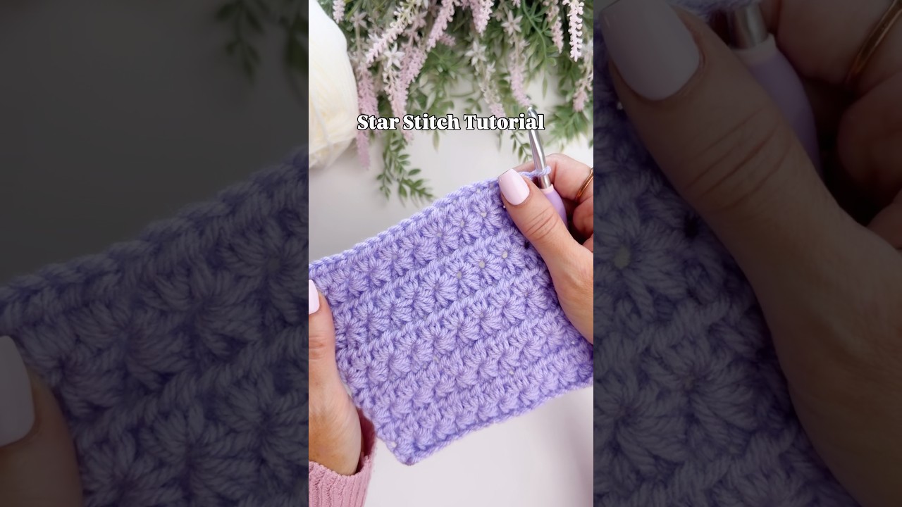 Learn how to Crochet the Star Stitch! Beginner friendly tutorial #crochetstitches #starstitch