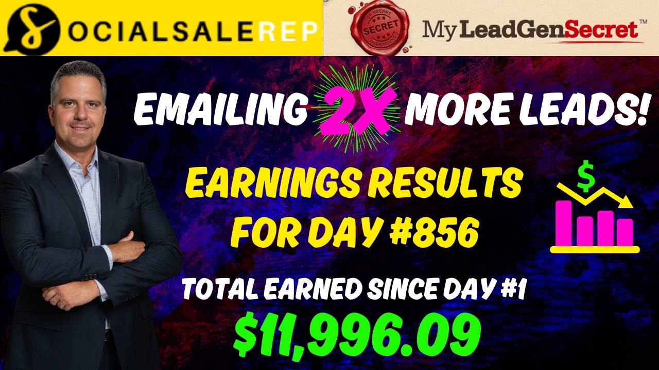 My Lead Gen Secret Clickbank Case Study - Social Sale Rep Day 856