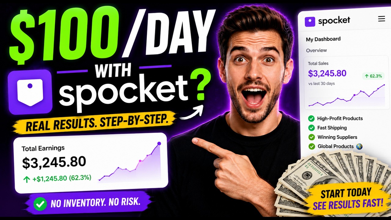 How To Make Money Online With Spocket in 2026 (Beginner's Guide)