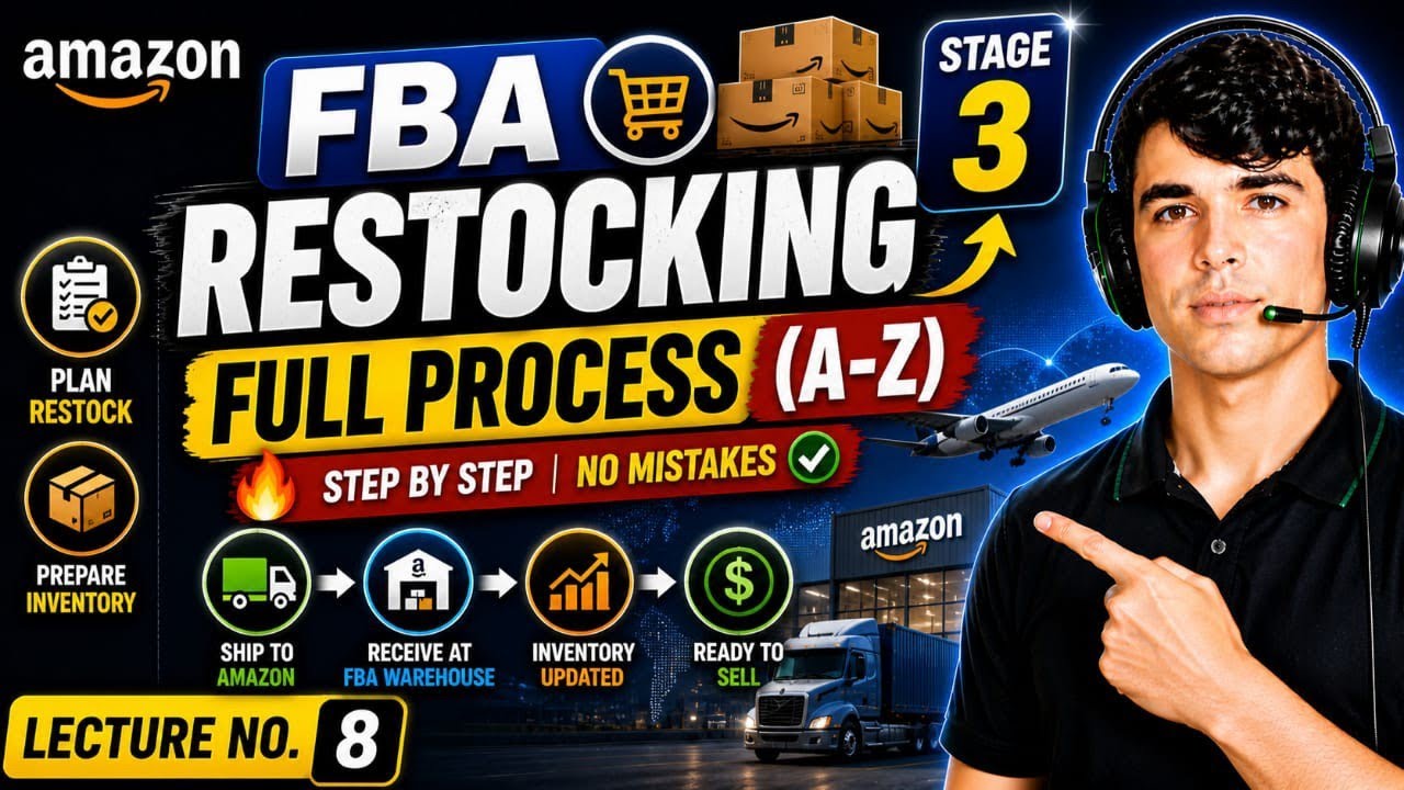 Amazon FBA Product Restocking Full Process 2026 | Supplier to Shipment Step-by-Step Pashto Guide