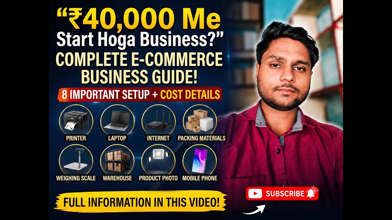 E-commerce Business Setup Guide 2026 | Amazon, Flipkart & Meesho Seller Setup  Cost | Beginner Guide