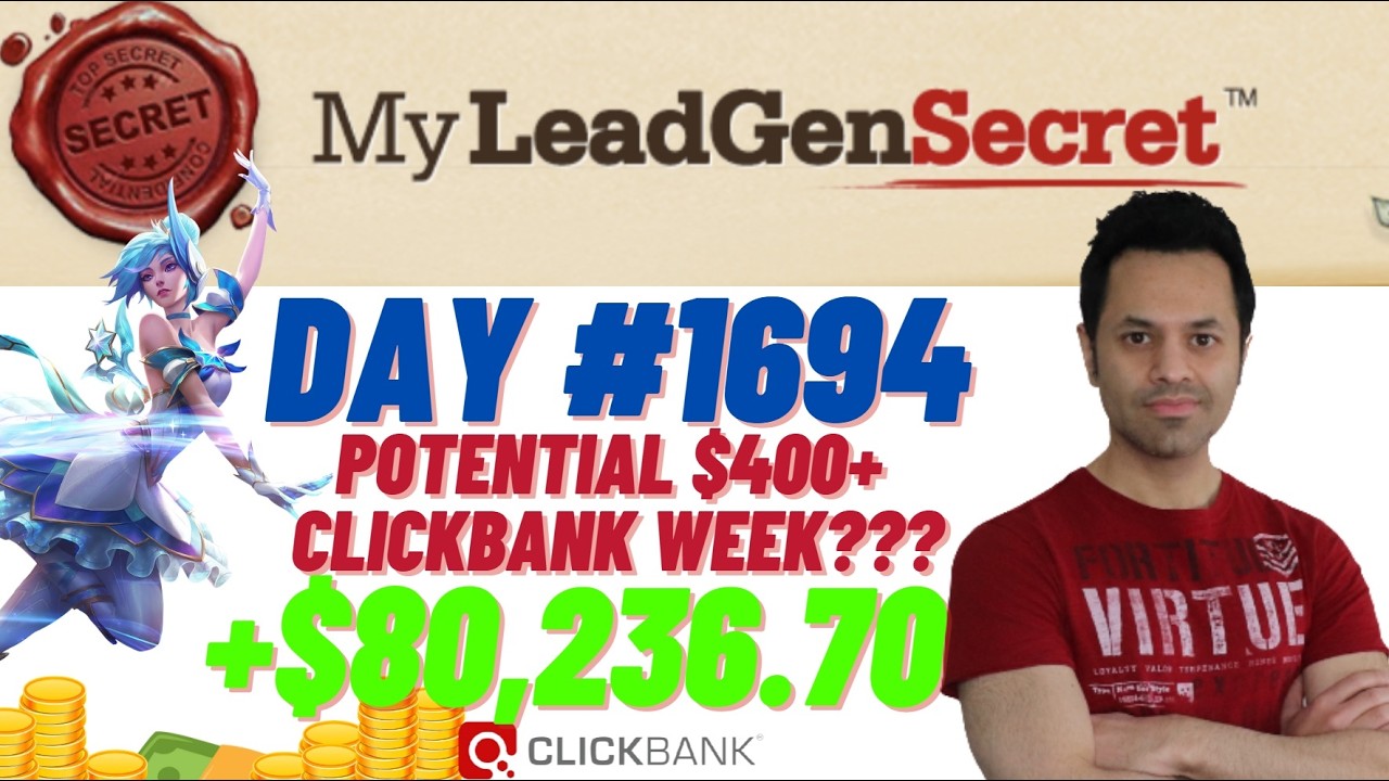POTENTIAL $400+ Clickbank Week?!...My Lead Gen Secret Case Study Results 2026 (Day #1694)