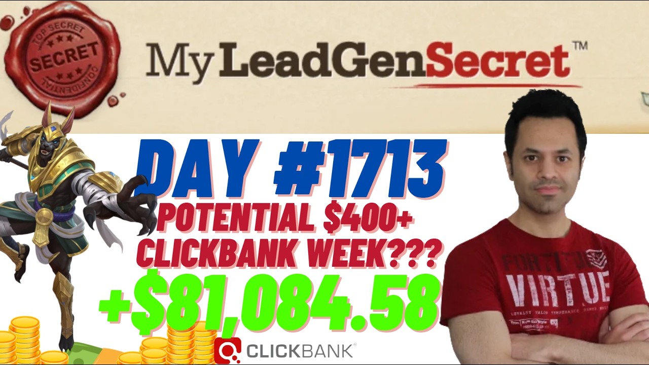 POTENTIAL $400+ Clickbank Week?!...My Lead Gen Secret Case Study Results 2026 (Day #1713)