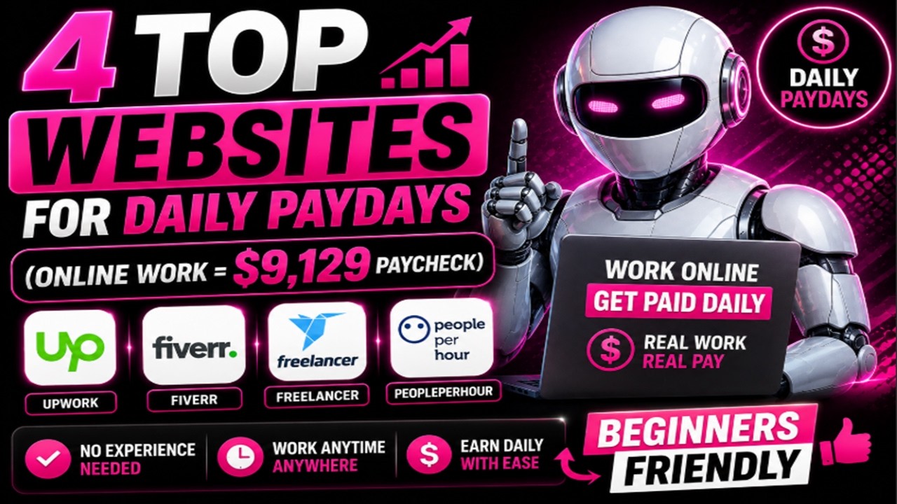 4 TOP Websites To Make Money Online Working From Home