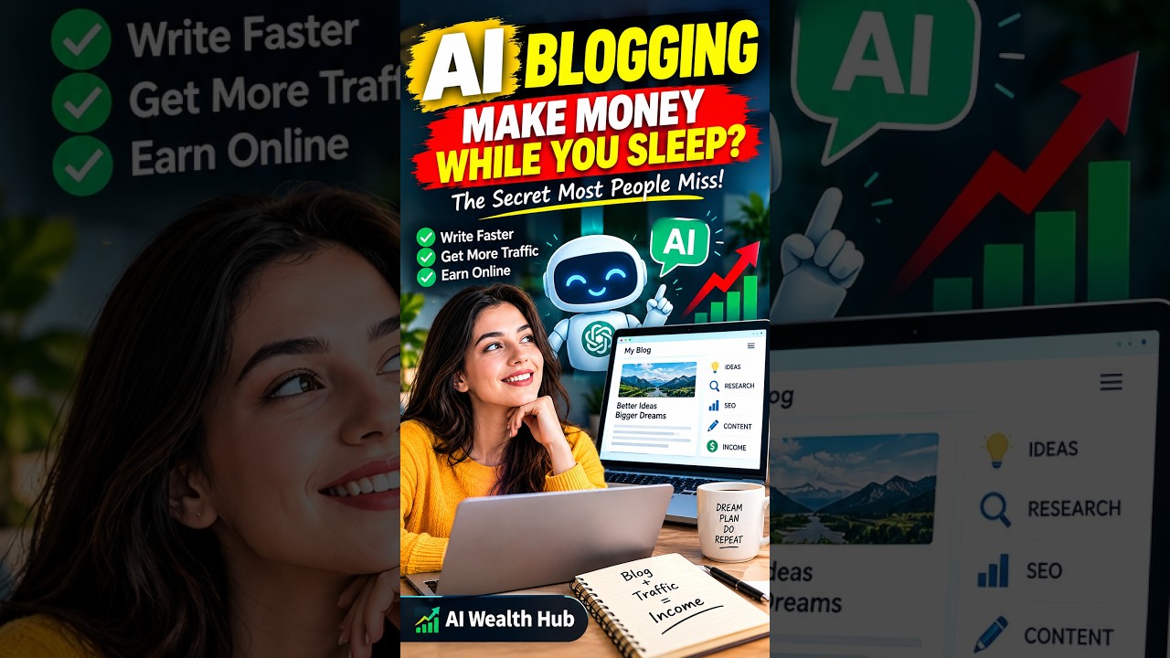 AI  BLOGGING #tech #aiwealthhub #aiwebsites #technology #ai