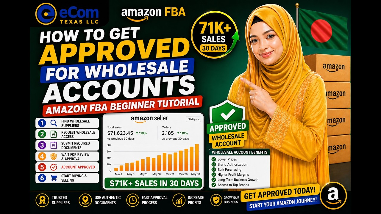 How to Get Approved for Wholesale Accounts | Amazon FBA Beginner Tutorial