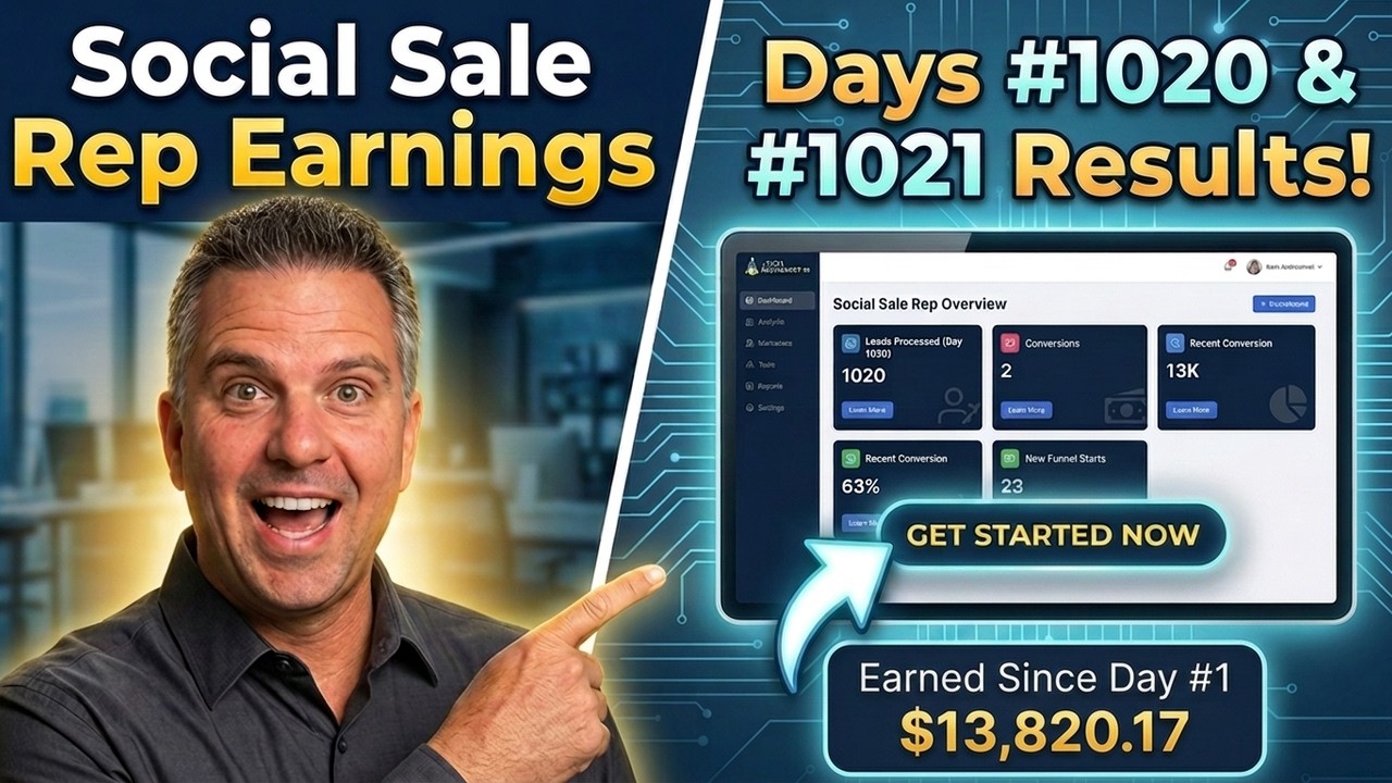 My SOCIAL SALE REP Earnings - Days 1020 & 1021