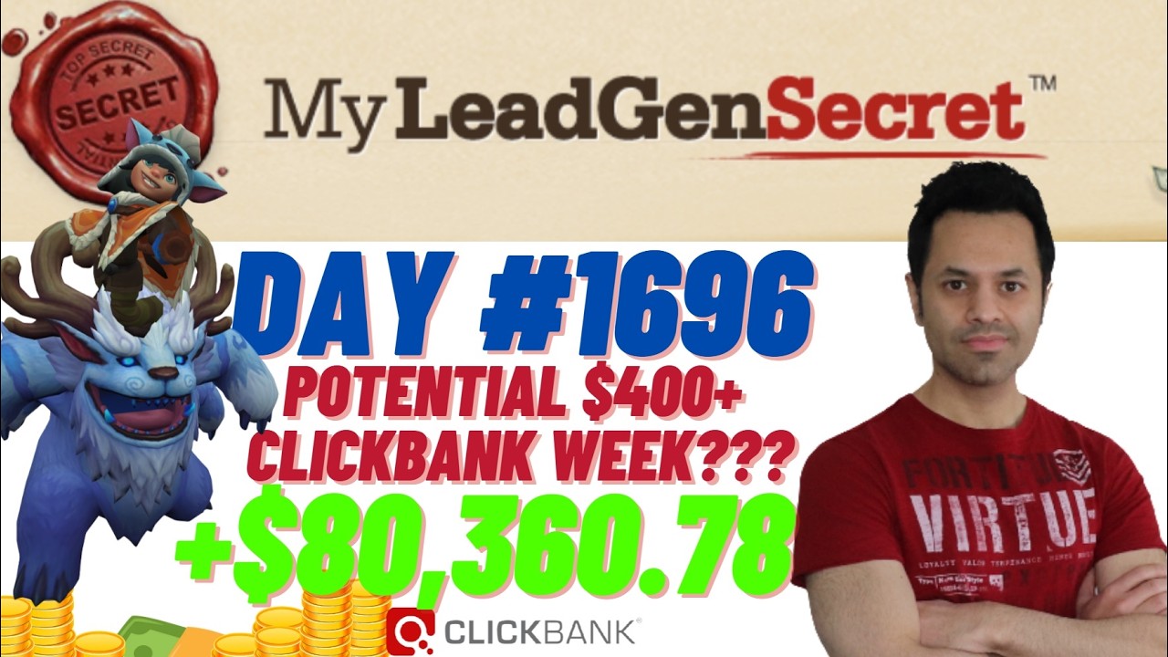 POTENTIAL $400+ Clickbank Week?!...My Lead Gen Secret Case Study Results 2026 (Day #1696)