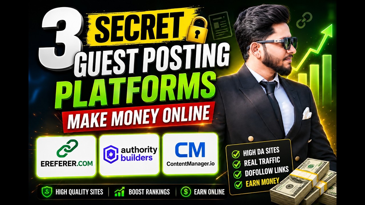 3 Secret Guest Posting Platforms | Make Money Online in 2026