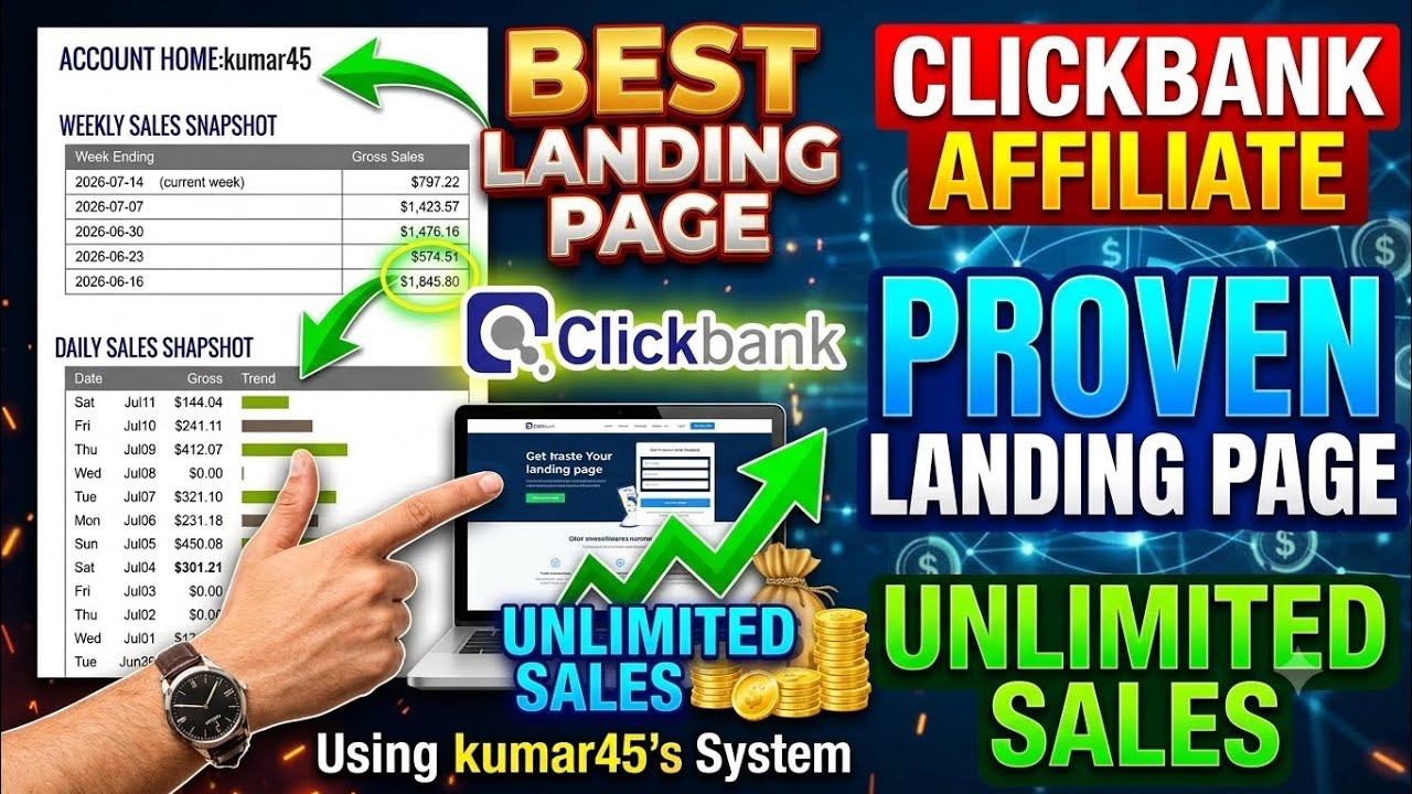 Clickbank Best Landing Page | Affiliate Marketing Sales Tricks 2026 New Method #clickbankaffiliate