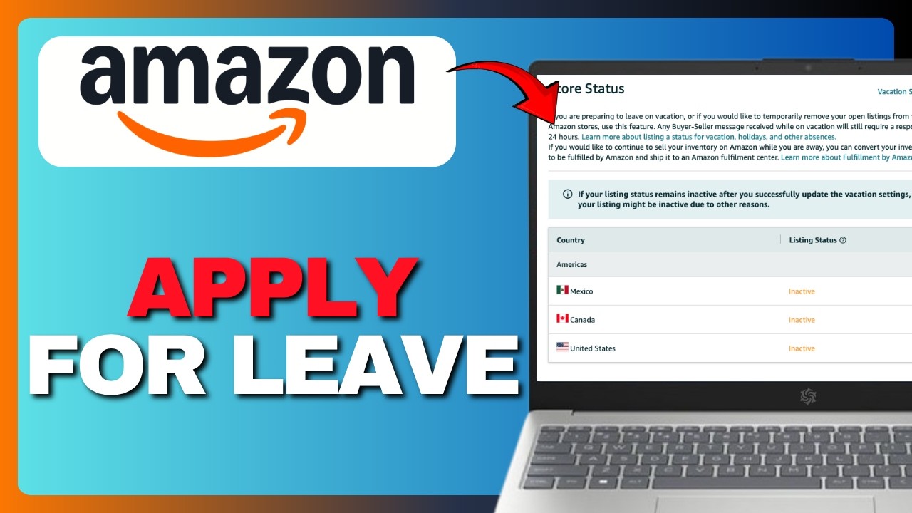 How to Apply Leave in Amazon Seller Account (Full Guide) 2026!