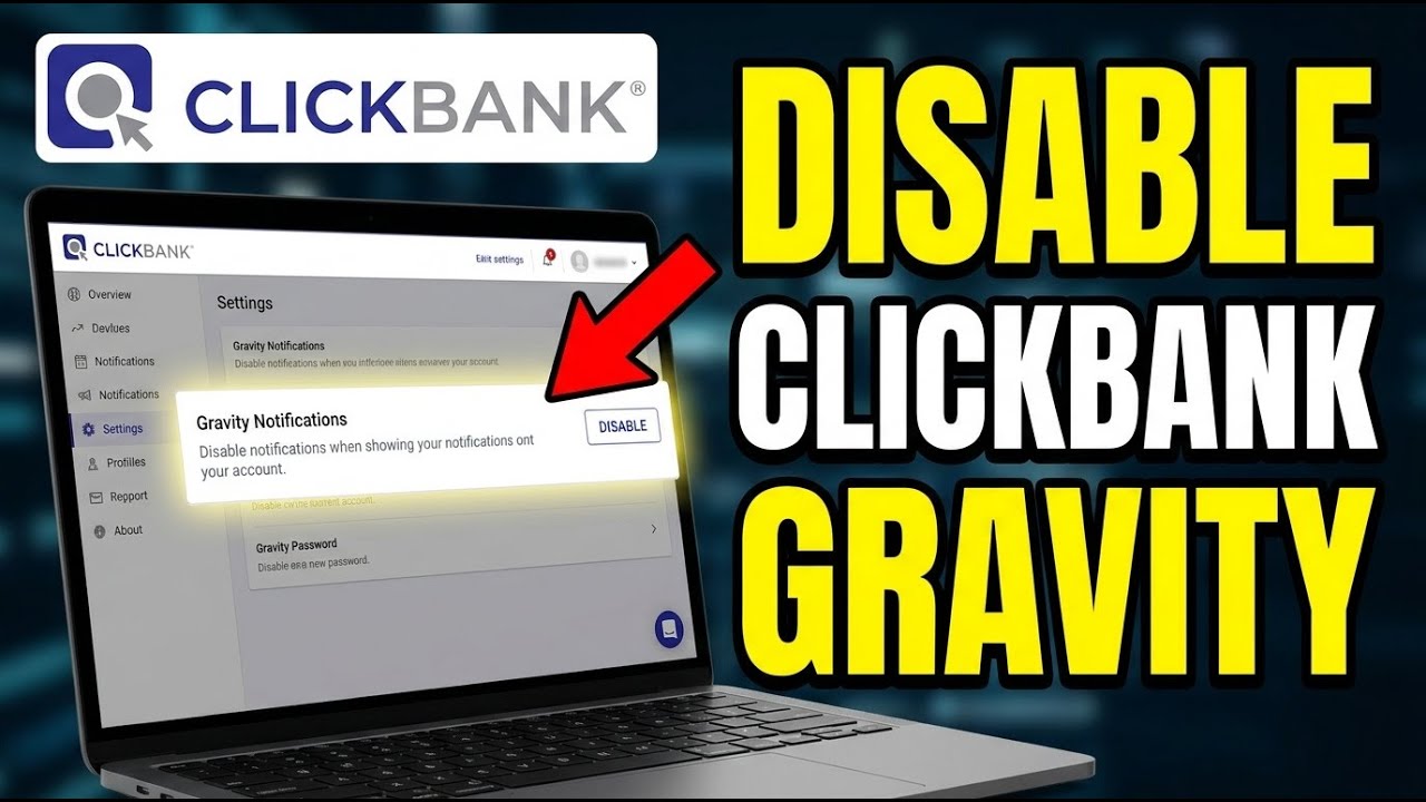 How to disable ClickBank gravity notifications from your email - Quick Tutorial