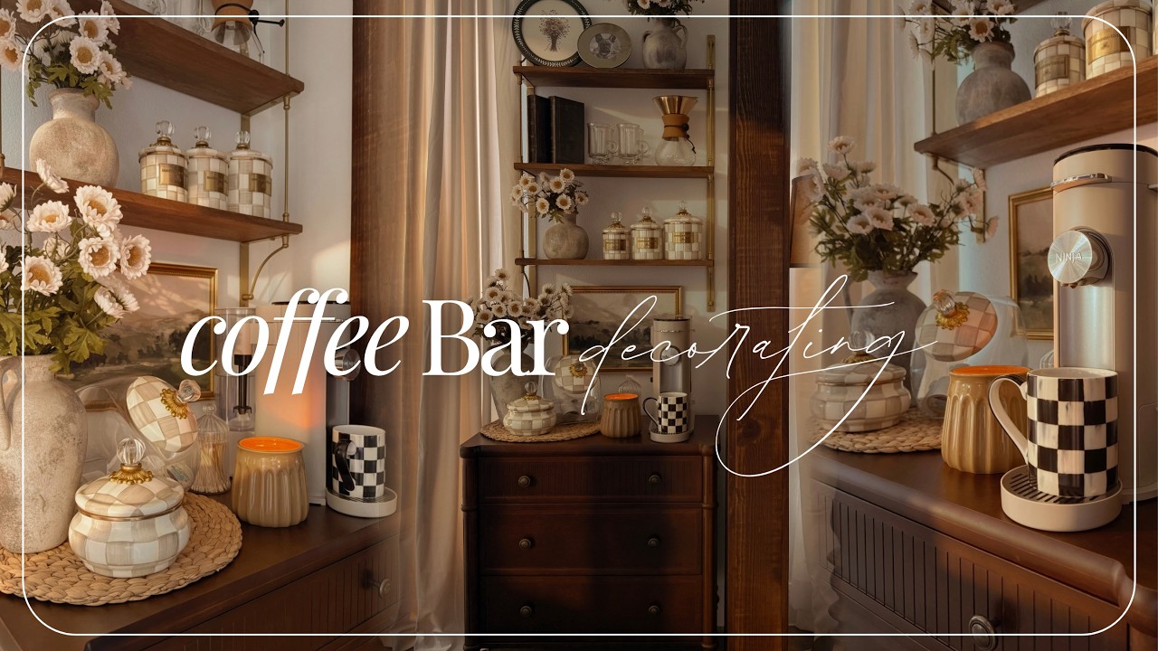 My New Coffee Bar Setup & Styling | Home Decorating Ideas